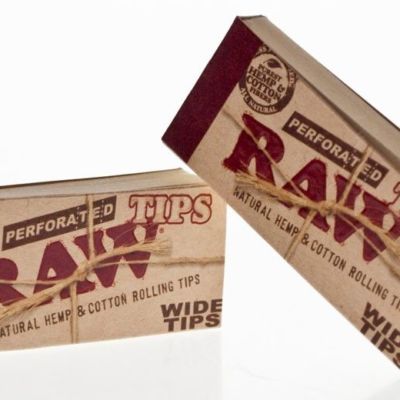RAW TIPS WIDE ORG CAJA